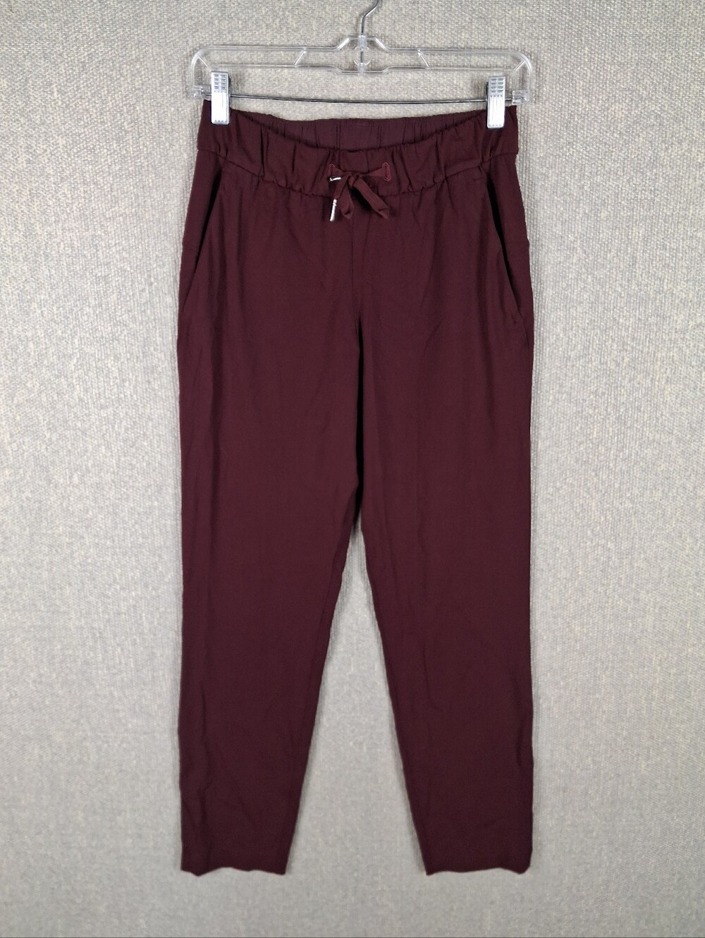 Lululemon On The Fly Stretch High-Rise Tapered Pant Maroon Red Merlot Size 4